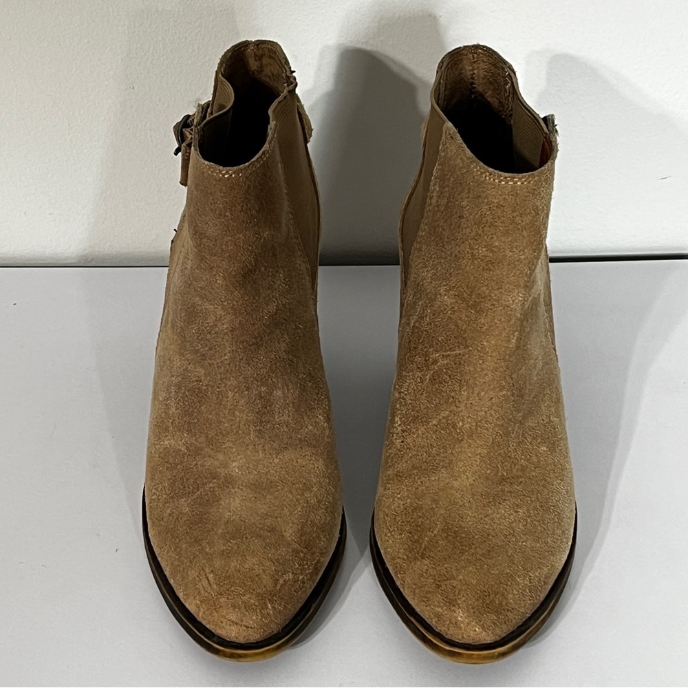 Lucky Brand Esperanza Boots Leather Sesame Ankle Boots - Picture 1 of 9